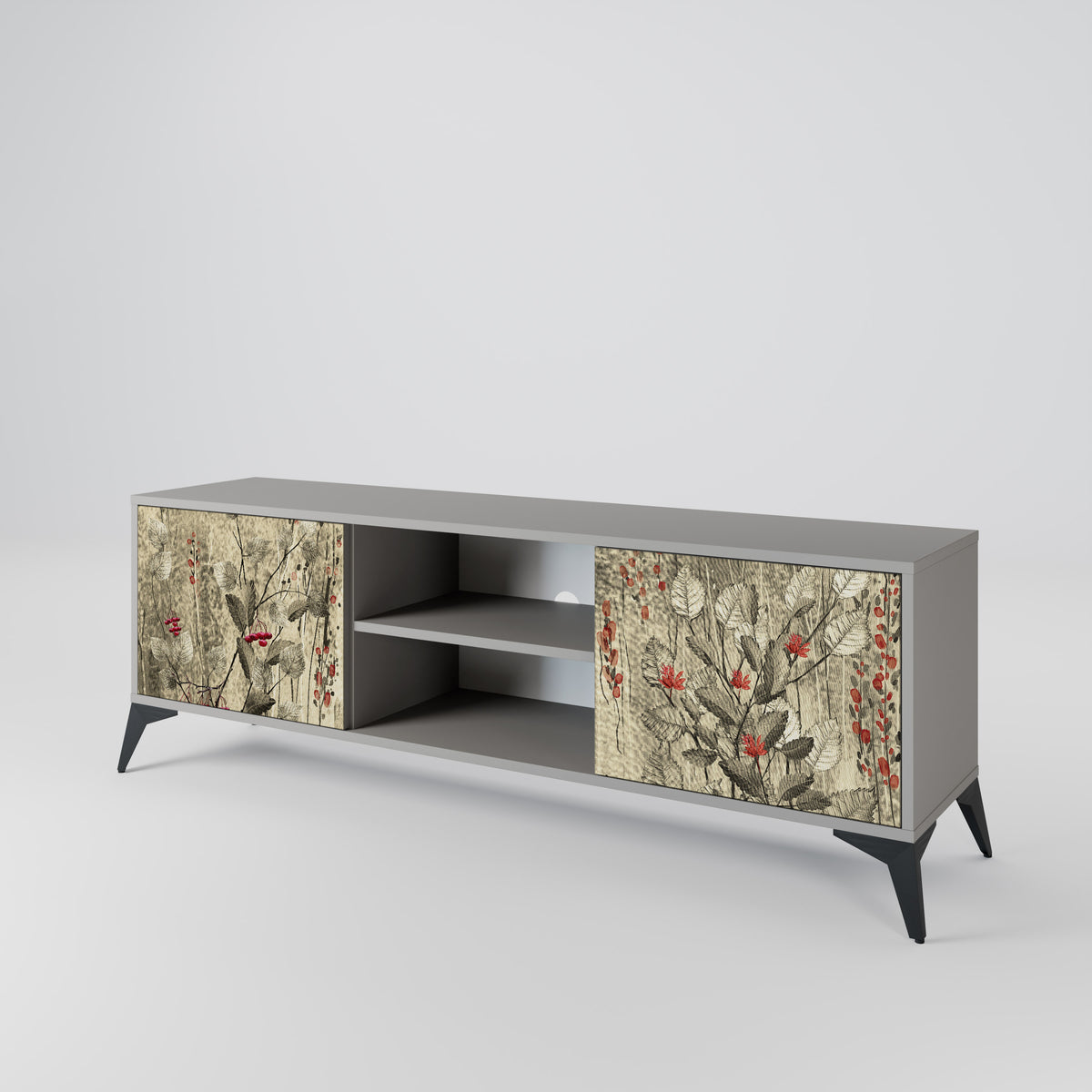 HERBAL GRACE Mueble de TV de 2 Puertas