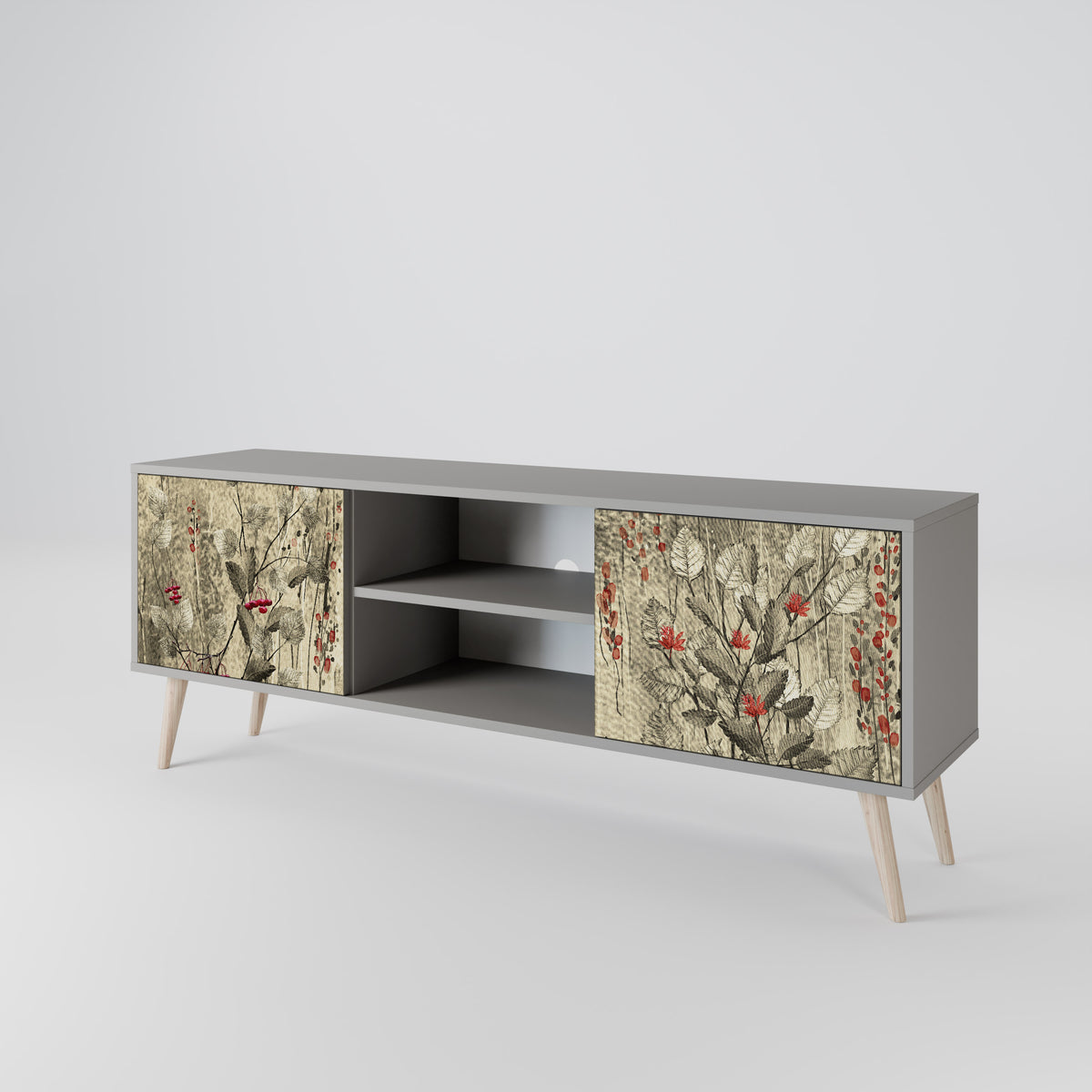 HERBAL GRACE Mueble de TV de 2 Puertas