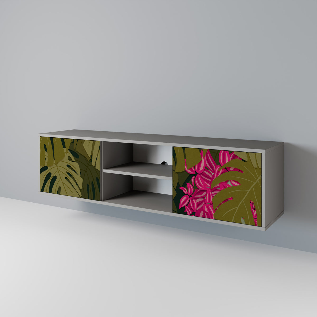 TROPICAL BEAUTY Mueble de TV de 2 Puertas