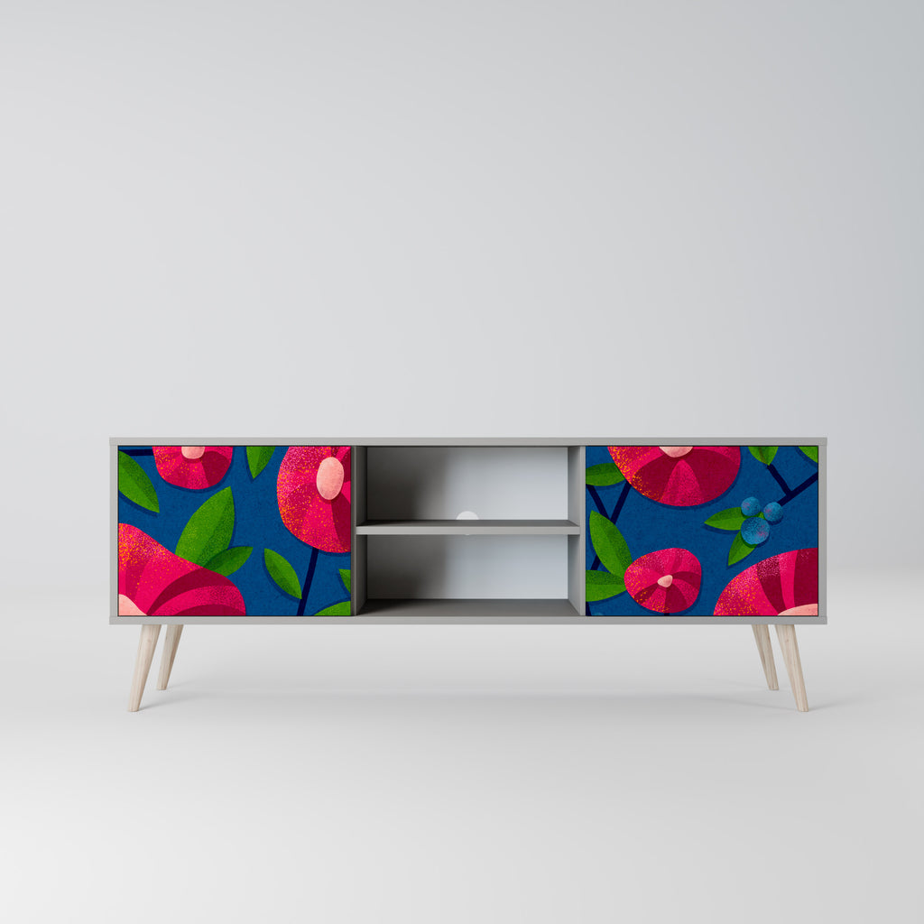 SPRING THOUGHTS 2-Door TV Stand in Grey Finish