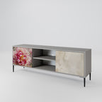 PEONY WHISPER 2-Door TV Stand in Grey Finish