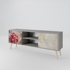 PEONY WHISPER 2-Door TV Stand in Grey Finish
