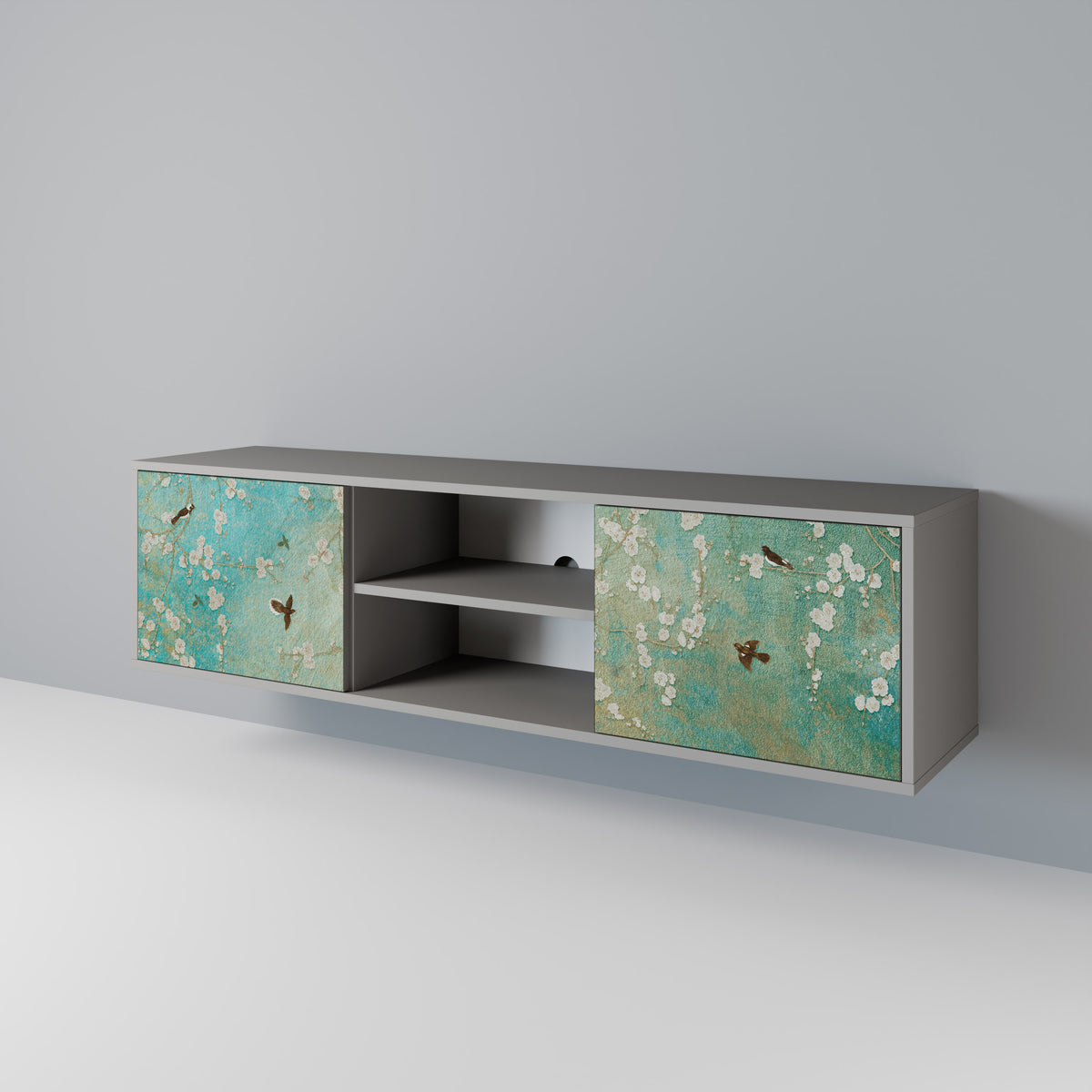 BLOOMING CHARM Mueble de TV de 2 Puertas