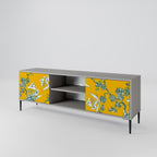 YELLOW CHINOISERIE Mueble de TV de 2 Puertas en Acabado Gris