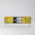 YELLOW CHINOISERIE Mueble de TV de 2 Puertas en Acabado Gris