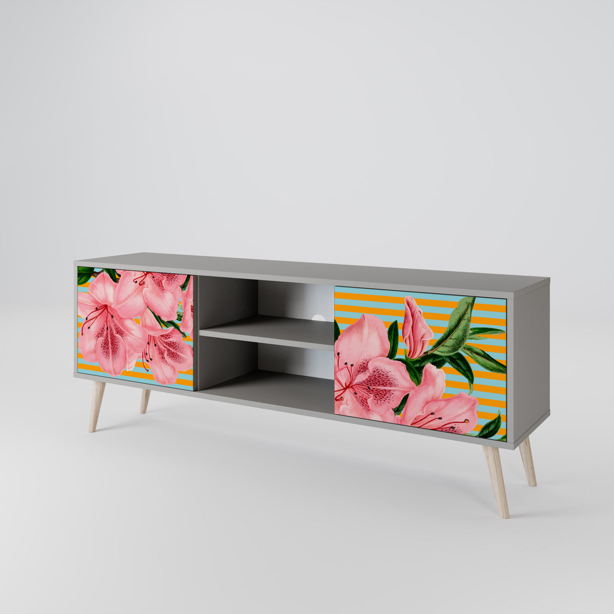 FRAGILE BEAUTY Mueble de TV de 2 Puertas