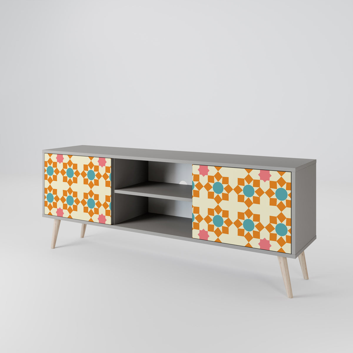 FLORAL DECOR Mueble de TV de 2 Puertas