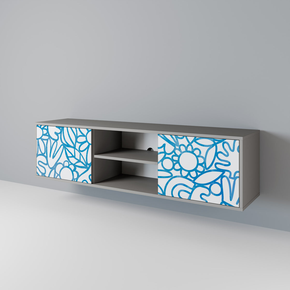 BLOOMY MORNING Mueble de TV de 2 Puertas