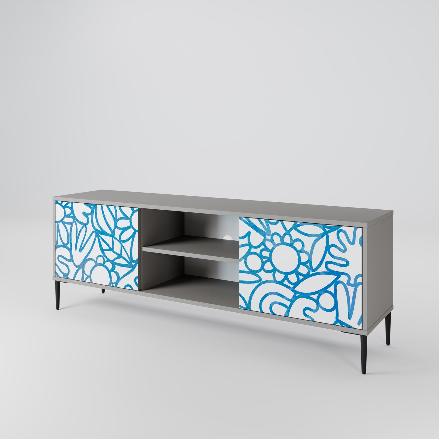 BLOOMY MORNING Mueble de TV de 2 Puertas