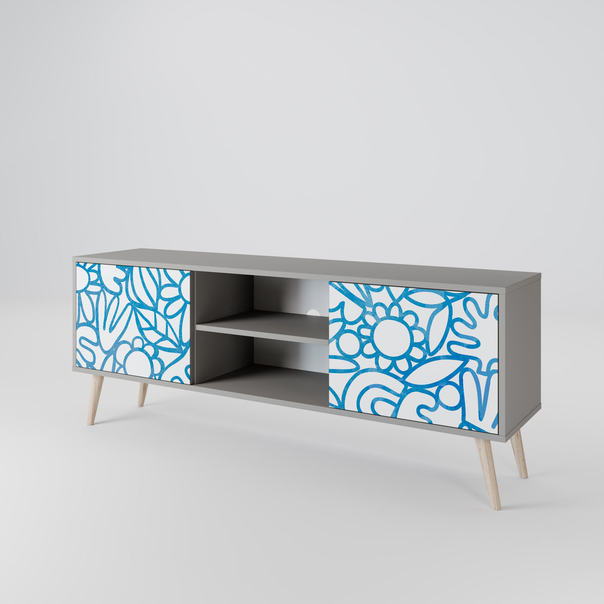 BLOOMY MORNING Mueble de TV de 2 Puertas