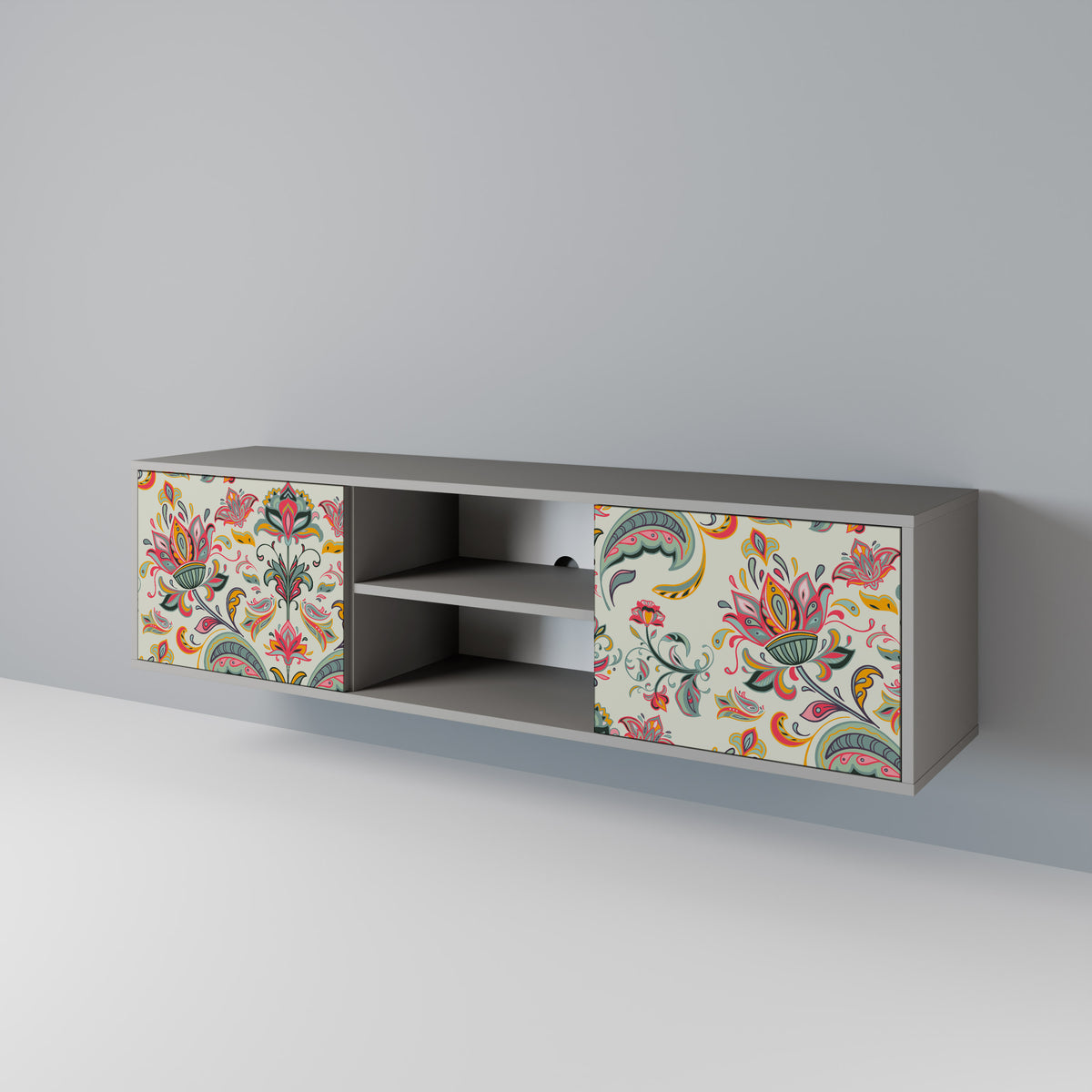 ORGANIC FOLKLORE Mueble de TV de 2 Puertas