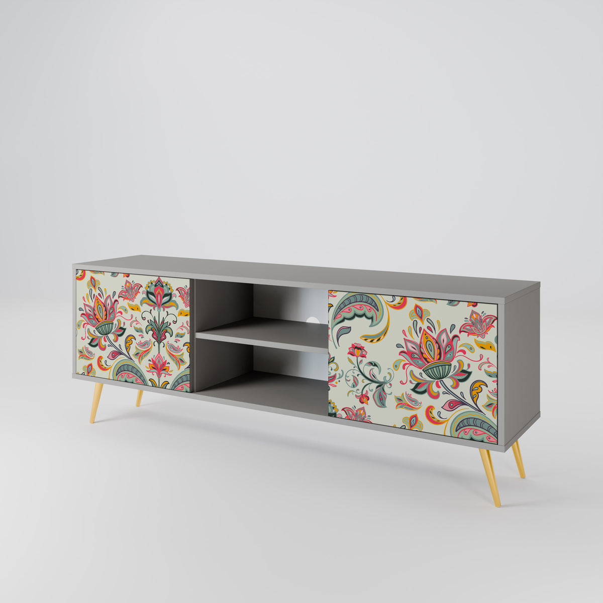 ORGANIC FOLKLORE Mueble de TV de 2 Puertas