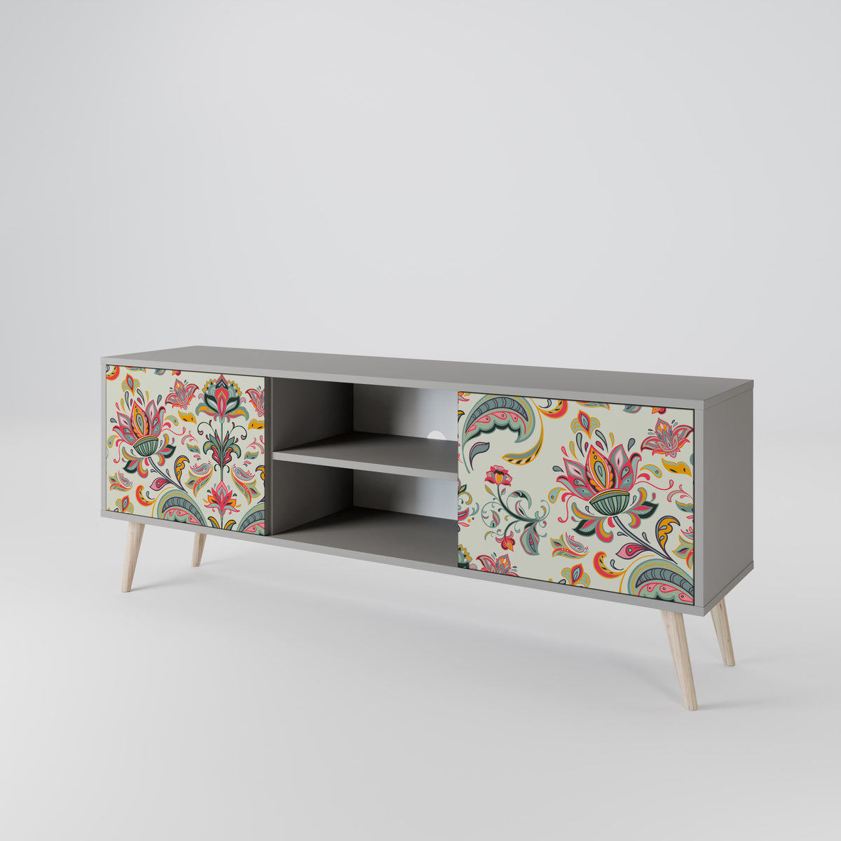 ORGANIC FOLKLORE Mueble de TV de 2 Puertas