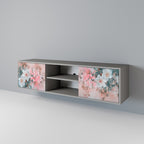 CHERRY BLOSSOM Mueble de TV de 2 Puertas en Acabado Gris