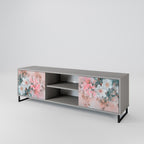 CHERRY BLOSSOM Mueble de TV de 2 Puertas en Acabado Gris