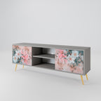 CHERRY BLOSSOM Mueble de TV de 2 Puertas en Acabado Gris