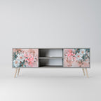 CHERRY BLOSSOM Mueble de TV de 2 Puertas en Acabado Gris