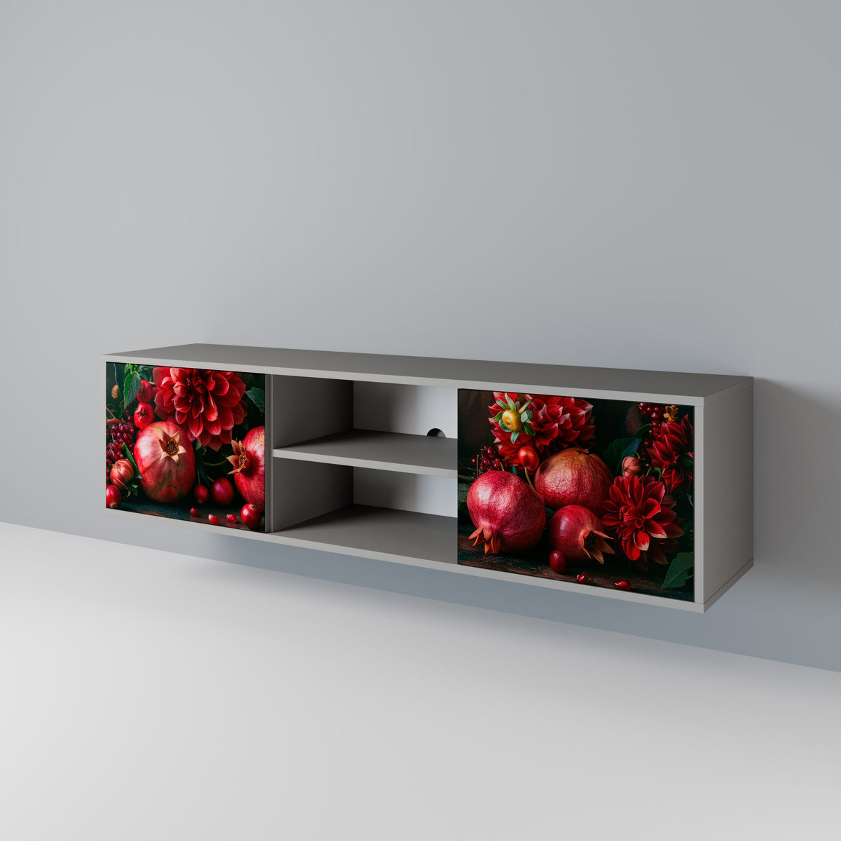 DAHLIAS AND POMEGRANATES Mueble de TV de 2 Puertas