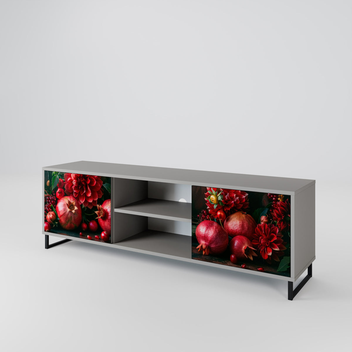 DAHLIAS AND POMEGRANATES Mueble de TV de 2 Puertas