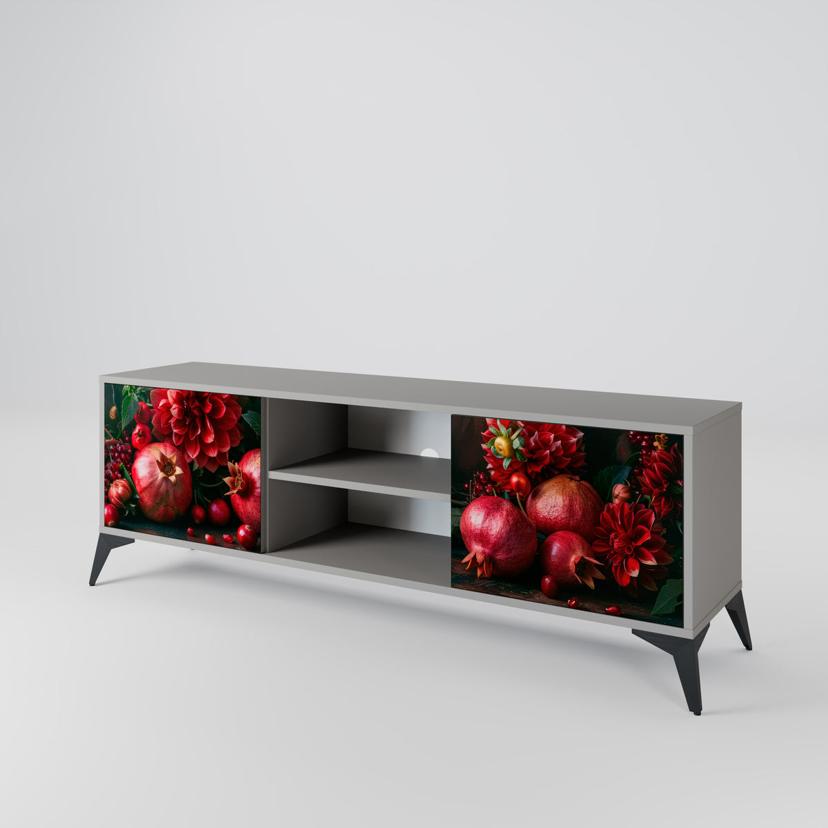 DAHLIAS AND POMEGRANATES Mueble de TV de 2 Puertas