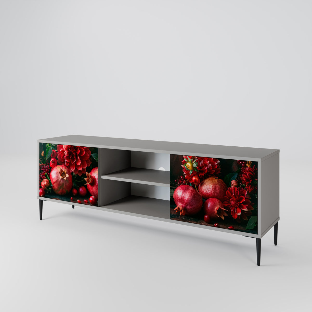 DAHLIAS AND POMEGRANATES Mueble de TV de 2 Puertas