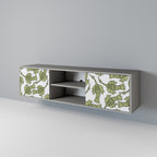 SEEDLING SONGBIRD 2-Door TV Stand in Grey Finish