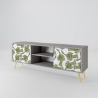 SEEDLING SONGBIRD 2-Door TV Stand in Grey Finish