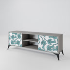 WATERSPOUT SONGIBIRD Mueble de TV de 2 Puertas en Acabado Gris