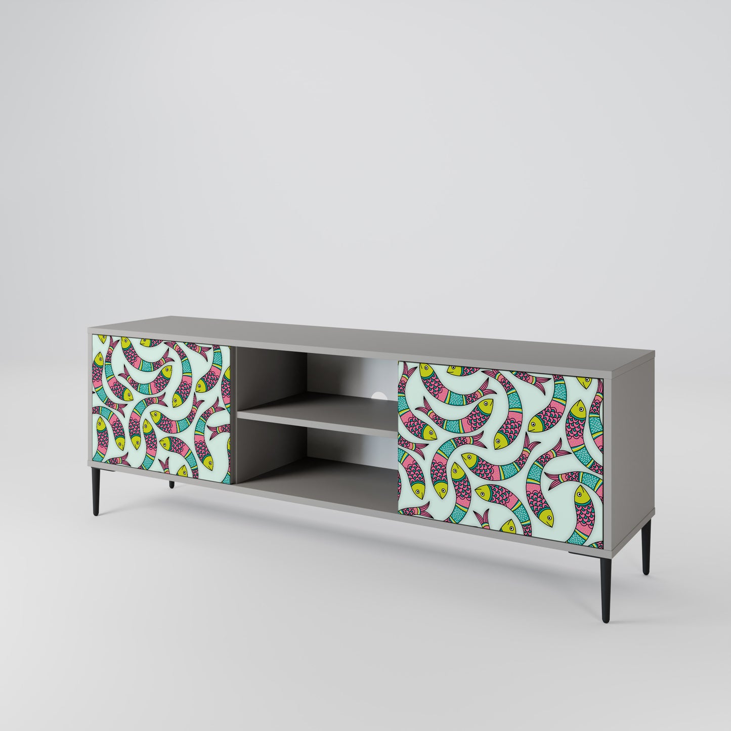 INDIAN FISH Mueble de TV de 2 Puertas