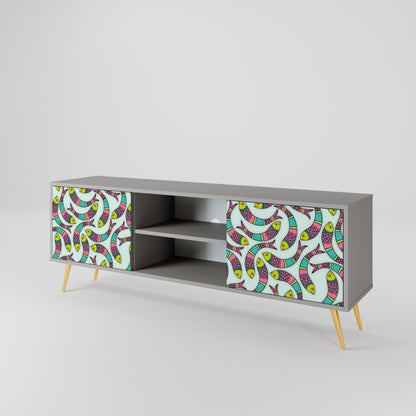 INDIAN FISH Mueble de TV de 2 Puertas