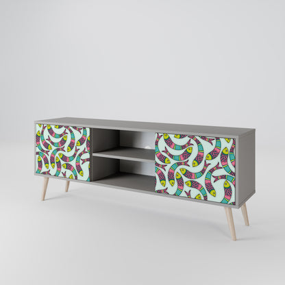INDIAN FISH Mueble de TV de 2 Puertas