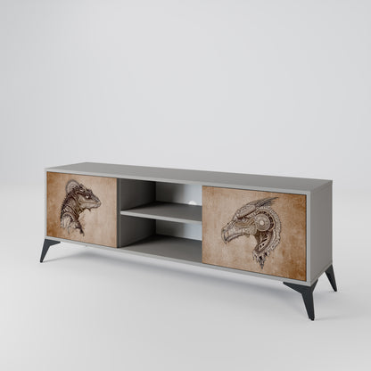 STEAMPUNK CLAN Mueble de TV de 2 Puertas