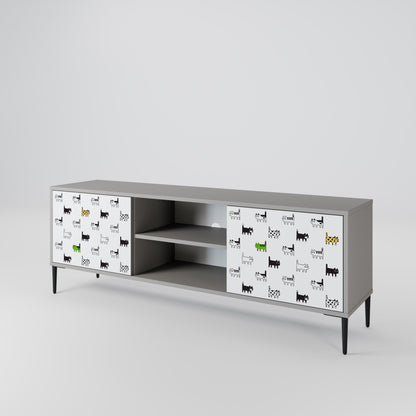 CATS COMPILATION Mueble de TV de 2 Puertas