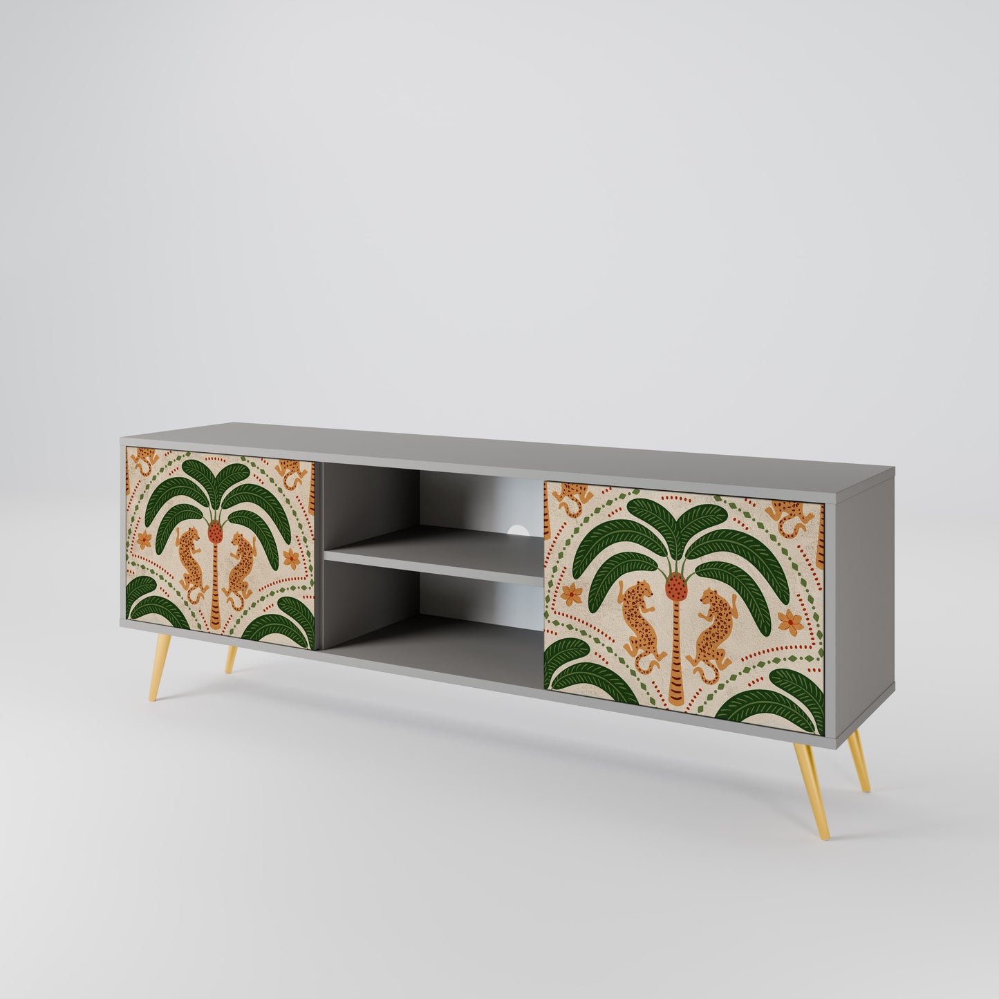 DANCING PREDATORS Mueble de TV de 2 Puertas