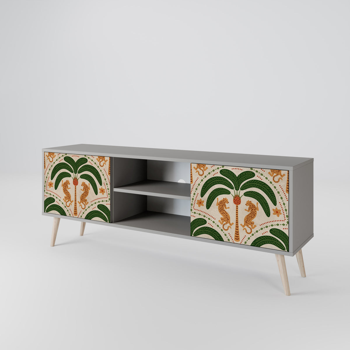 DANCING PREDATORS Mueble de TV de 2 Puertas