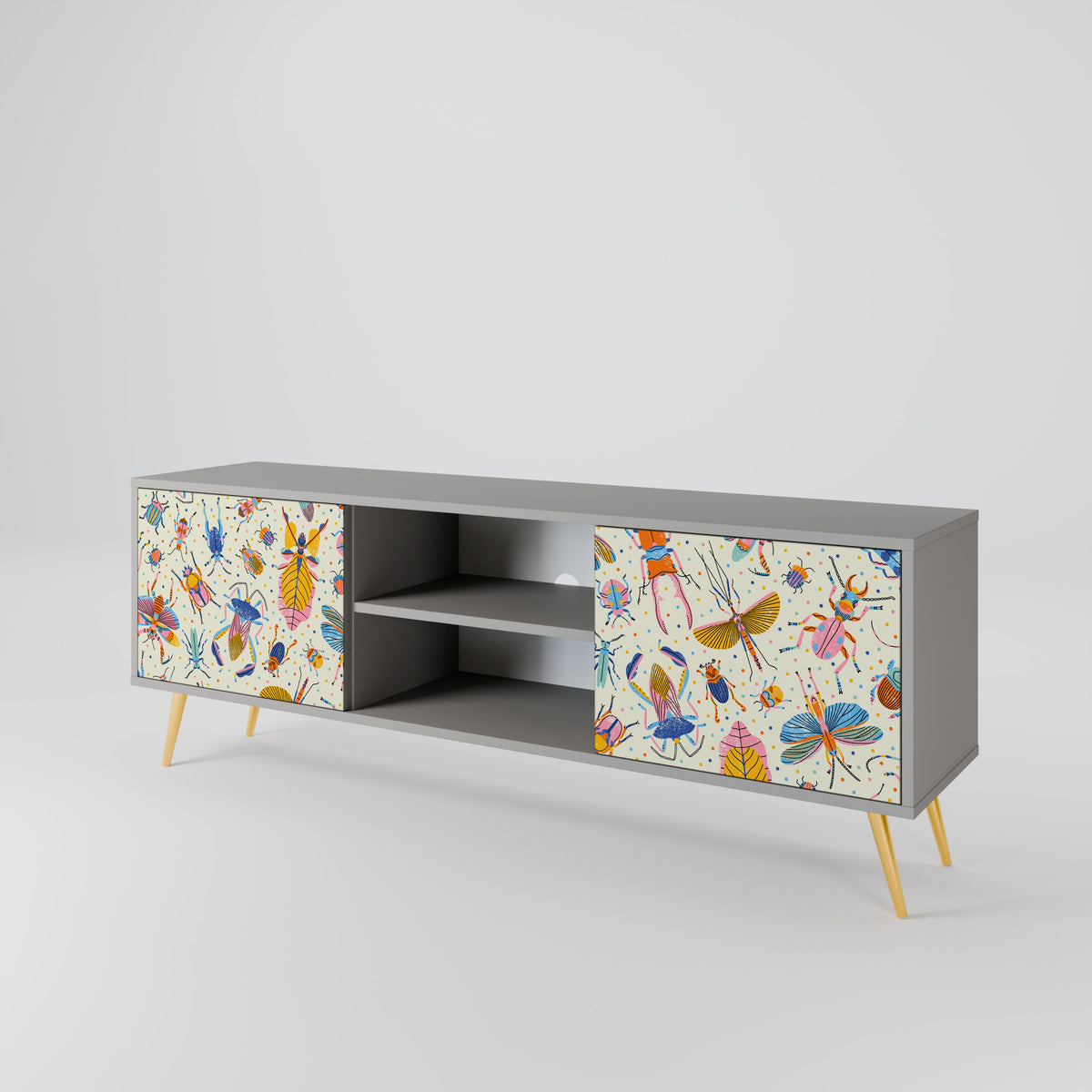 COLORFUL INSECTS Mueble de TV de 2 Puertas