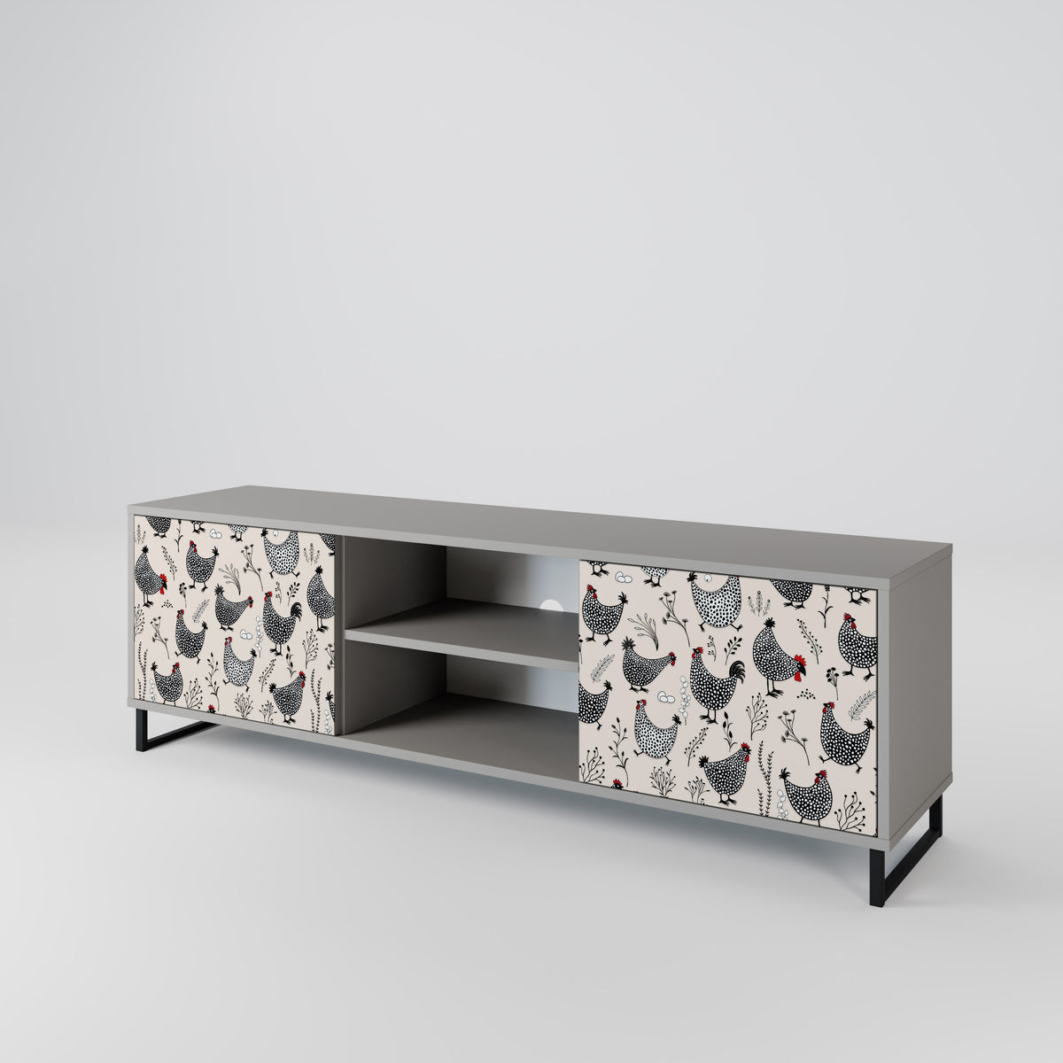HAPPY HENS Mueble de TV de 2 Puertas