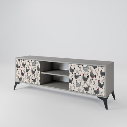 HAPPY HENS Mueble de TV de 2 Puertas