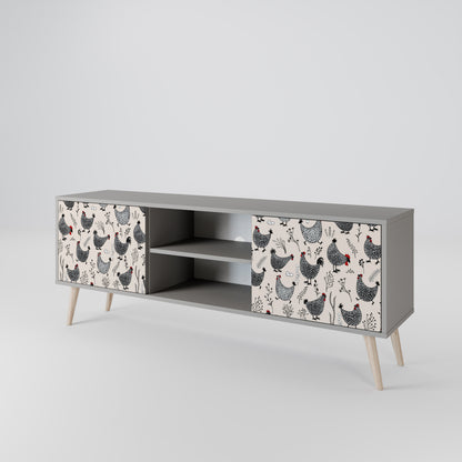 HAPPY HENS Mueble de TV de 2 Puertas