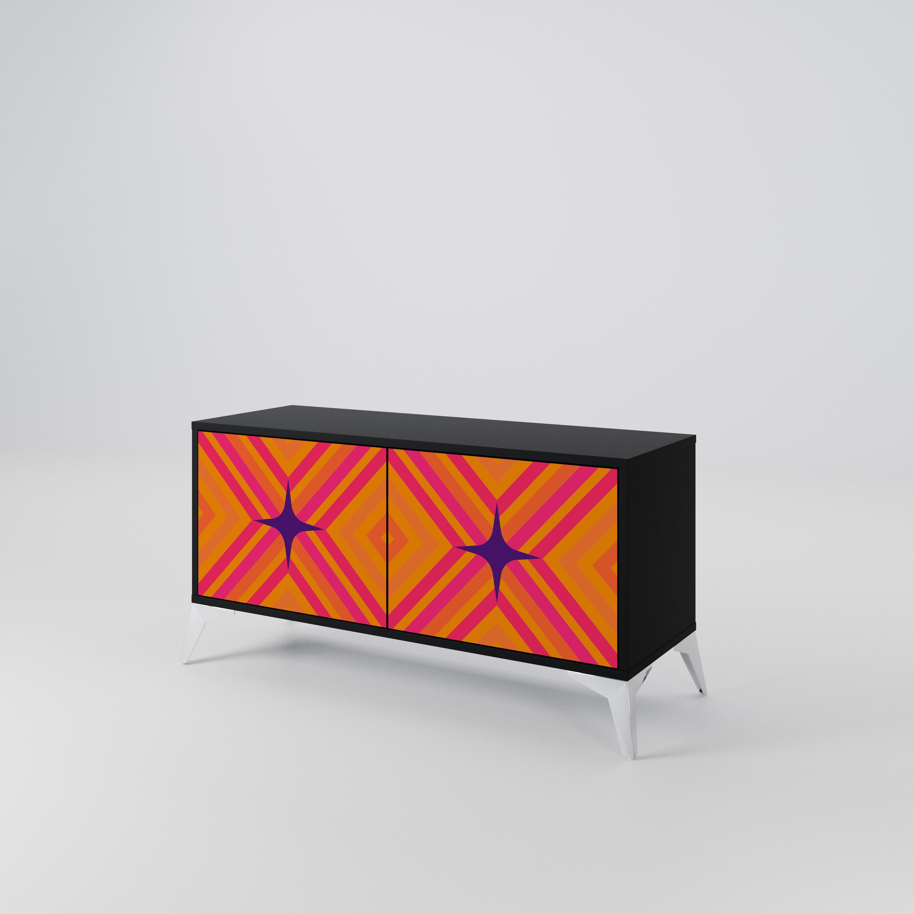 GEOMETRIC BRILLIANCE Compact 2-Door TV Cabinet