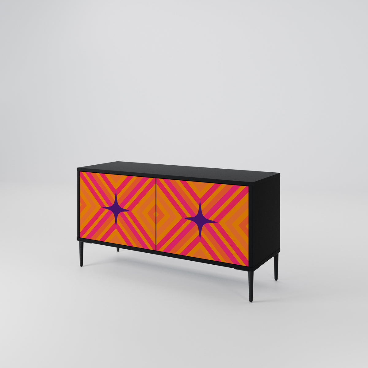 GEOMETRIC BRILLIANCE Mueble de TV Compacto de 2 puertas