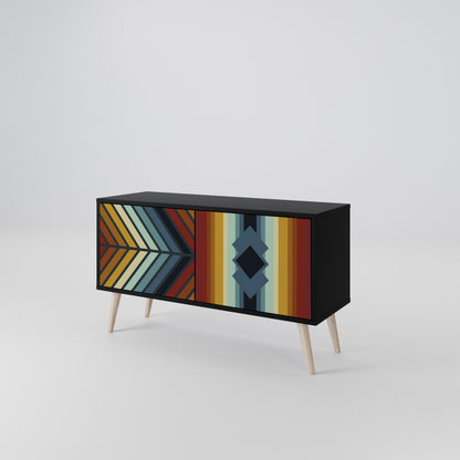 INDIGENOUS ZIGZAG Mueble de TV Compacto de 2 puertas