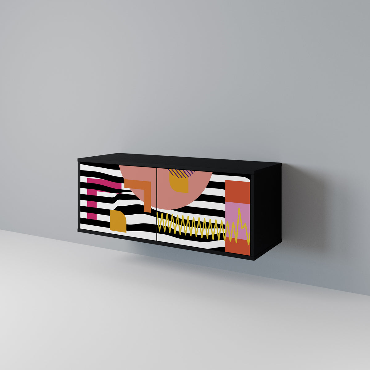 CHROMATIC ABSTRACT Mueble de TV Compacto de 2 puertas