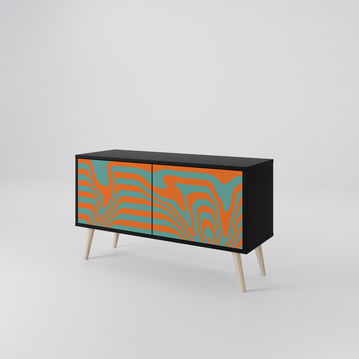 LINE COLLAPSE Mueble de TV Compacto de 2 puertas