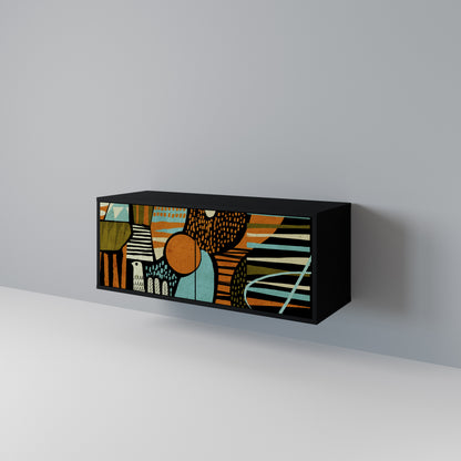GEODE GLIMMER Mueble de TV Compacto de 2 puertas