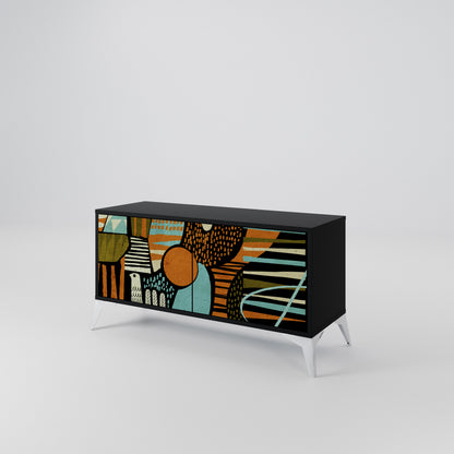 GEODE GLIMMER Mueble de TV Compacto de 2 puertas