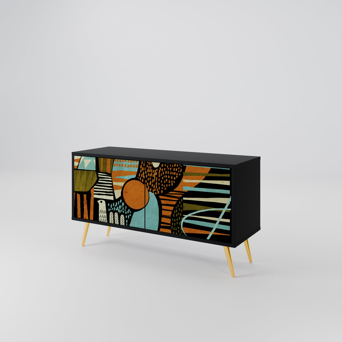 GEODE GLIMMER Mueble de TV Compacto de 2 puertas