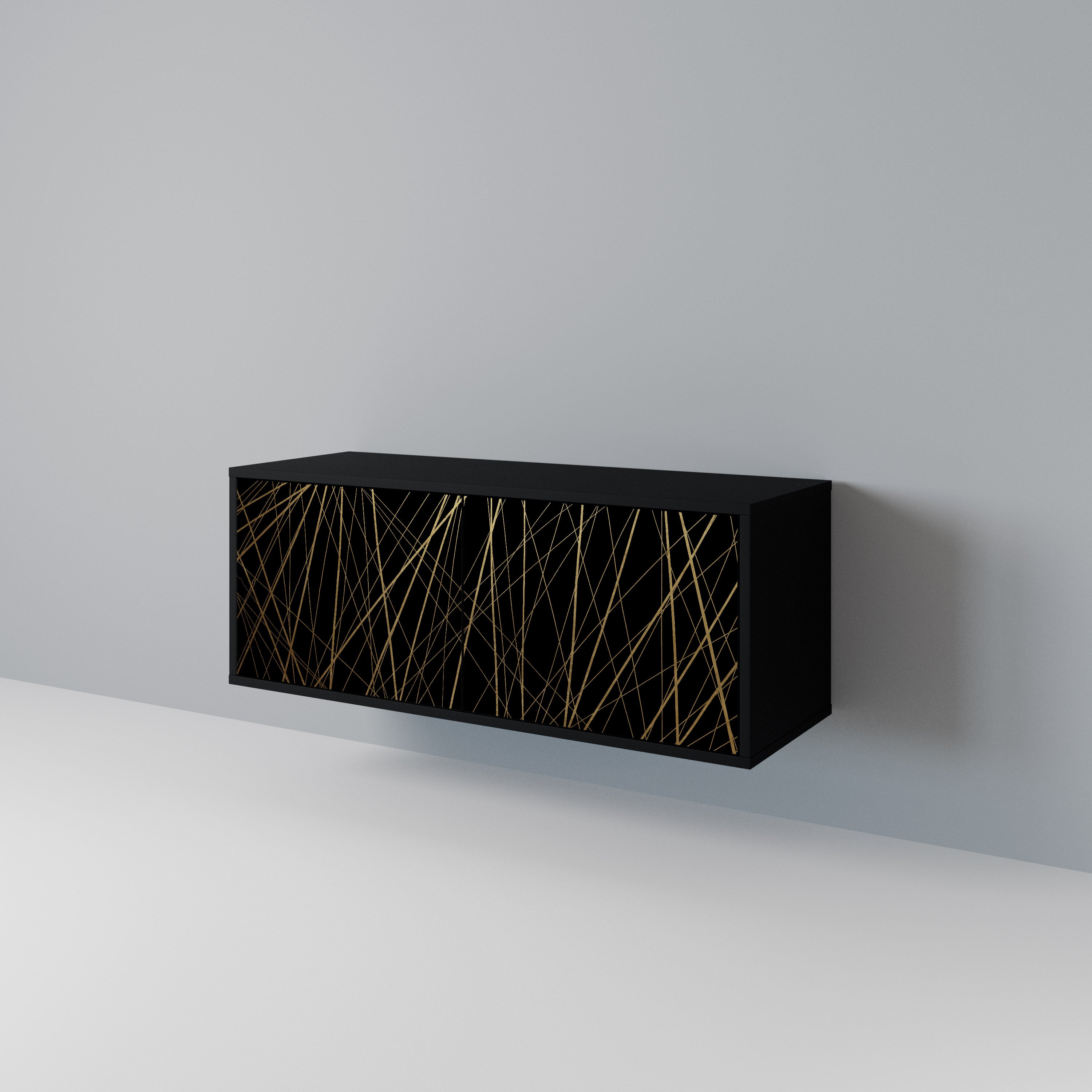 BRIGHT MESH Compact 2-Door TV Cabinet