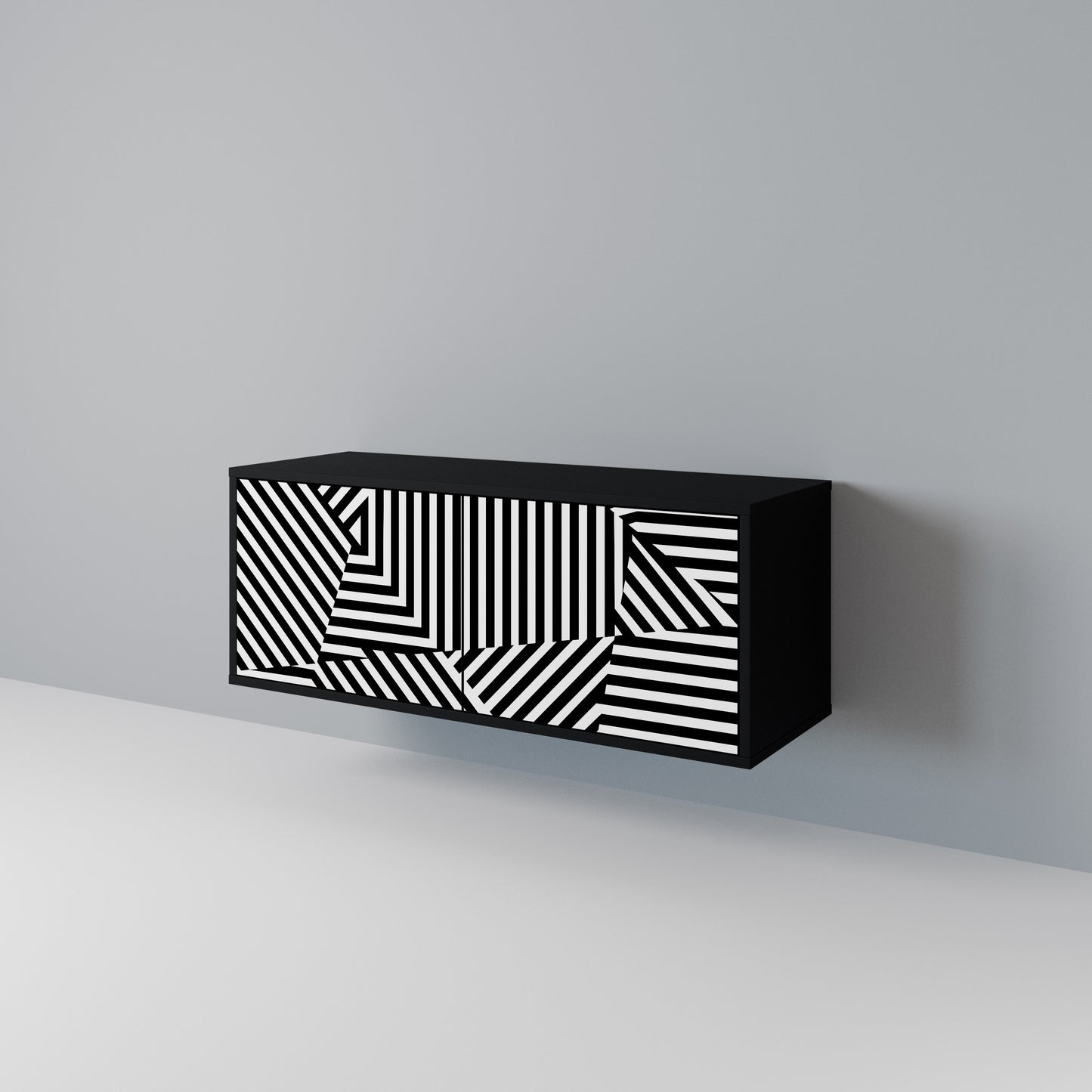 ILLUSIONARY LATTICE Mueble de TV Compacto de 2 puertas