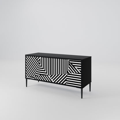 ILLUSIONARY LATTICE Mueble de TV Compacto de 2 puertas